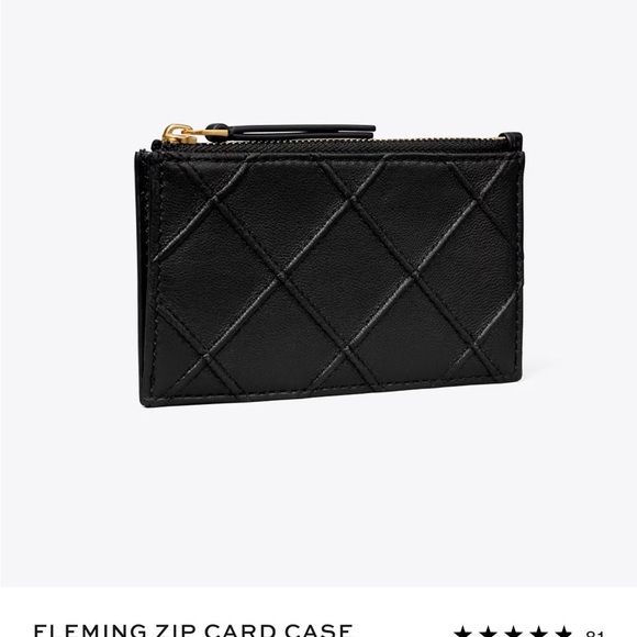 Tory Burch Handbags - Tory Burch Fleming Zip Card Case